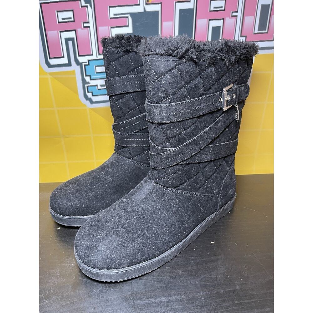 Guess Black Boots With Buckle Size 11 M